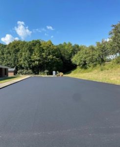 New asphalt pavement installation for commercial roadway