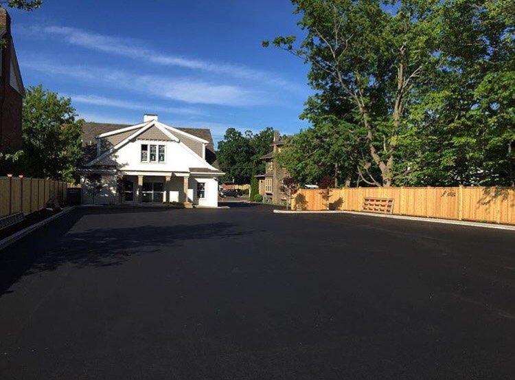 Large residential asphalt driveway resurfacing and paving service