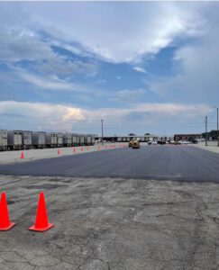 Large-scale commercial asphalt paving and resurfacing project