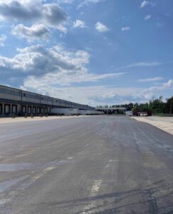 Large industrial asphalt paving and resurfacing project