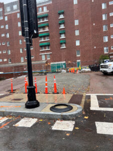 Downtown street asphalt repair and paving project