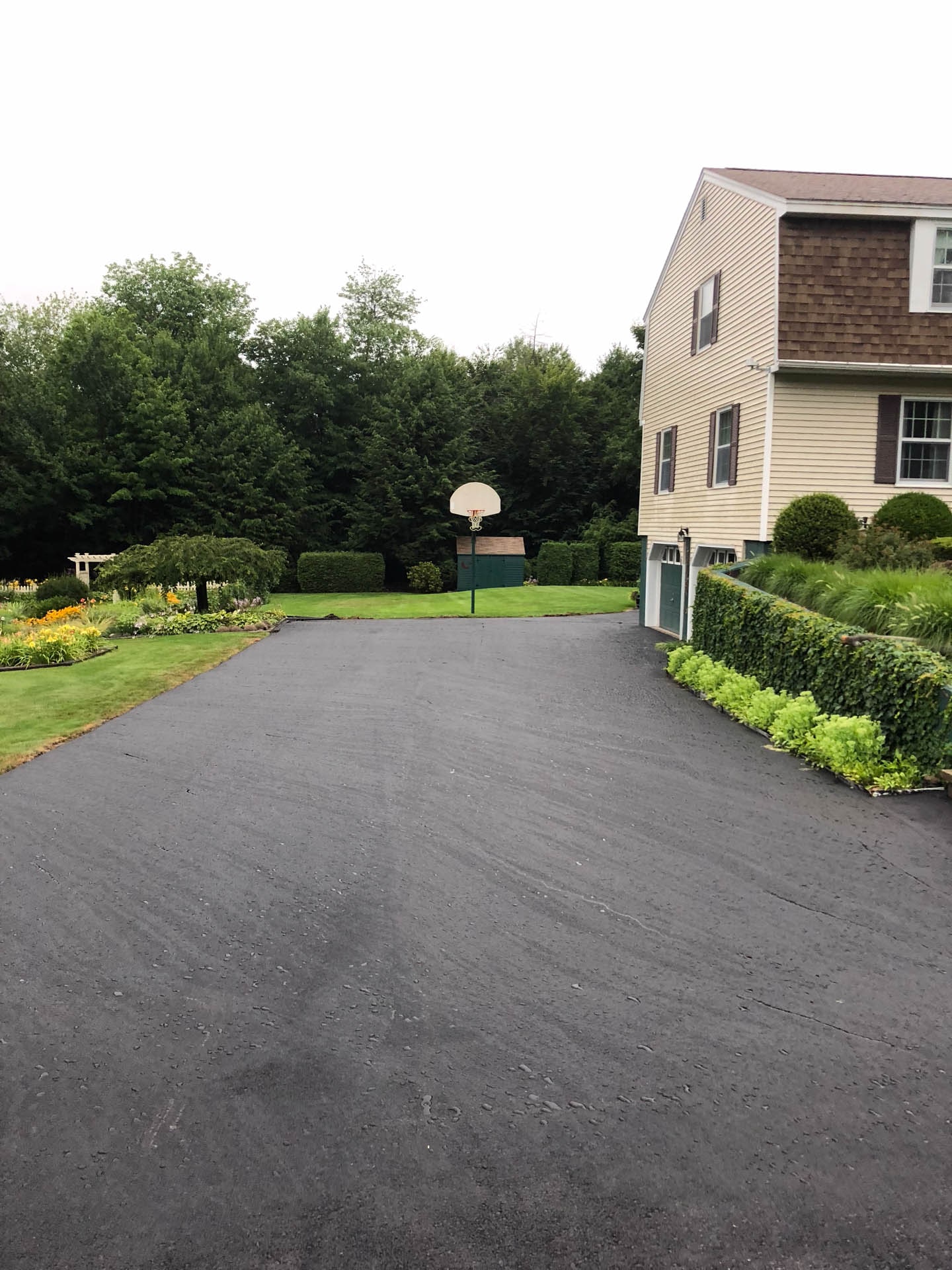 Residential asphalt driveway paving and repair service