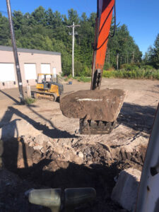 Commercial site excavation and grading for asphalt paving